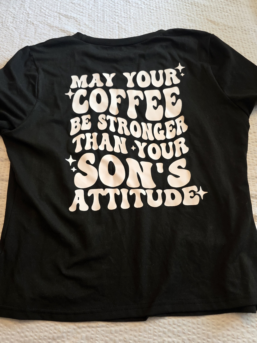 Mom Life T‑Shirt - Black with White Slogan Xl